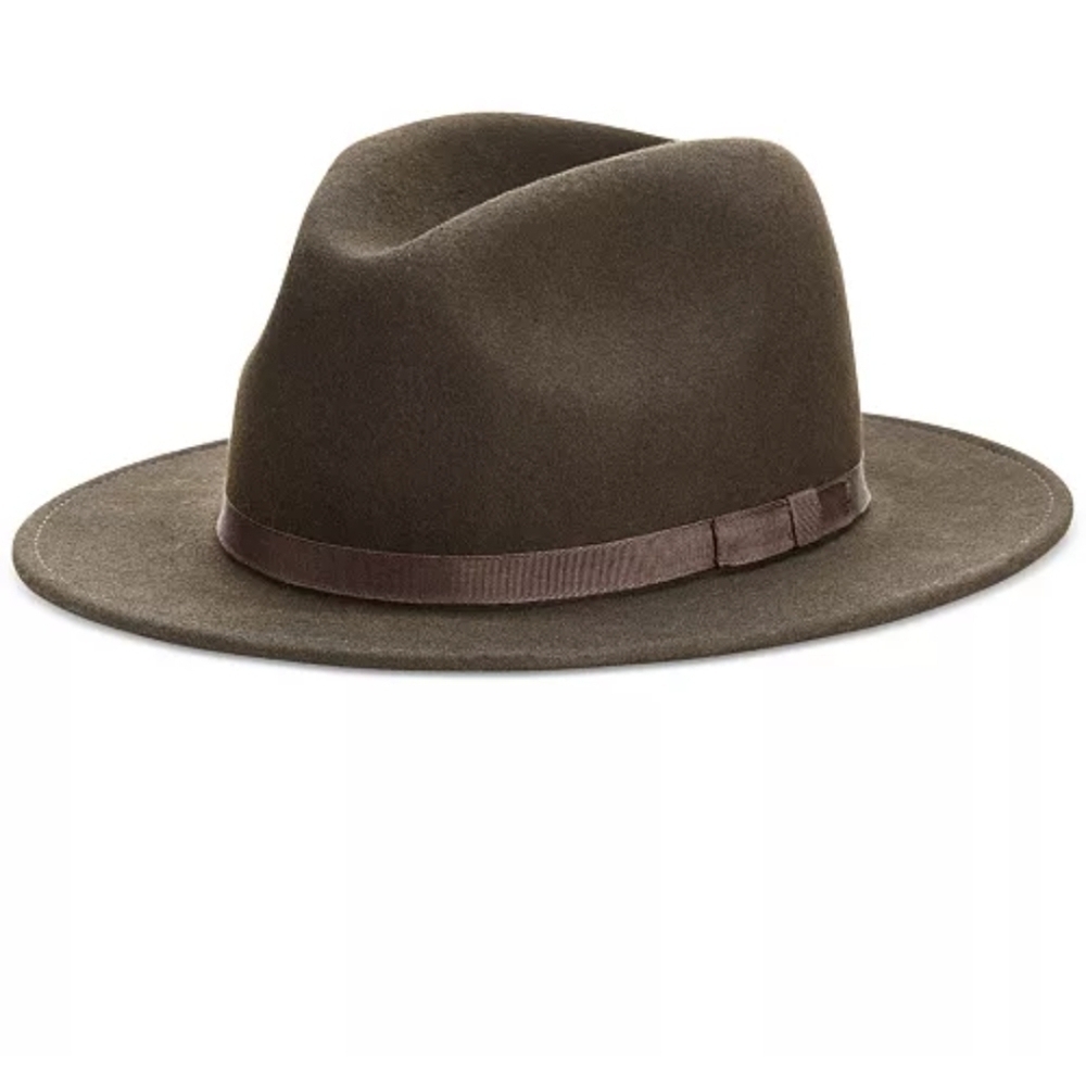 Country Gentleman Brown Lite Felt 100% Wool Fedora Hat Sz L Unisex